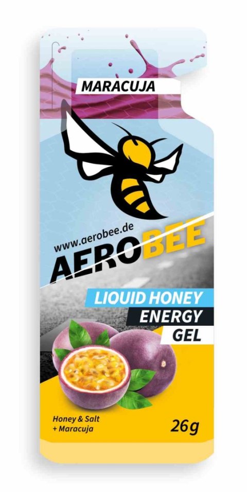 AeroBee Maracuja Liquid miodowy płynny żel energetyczny z marakują 26 g