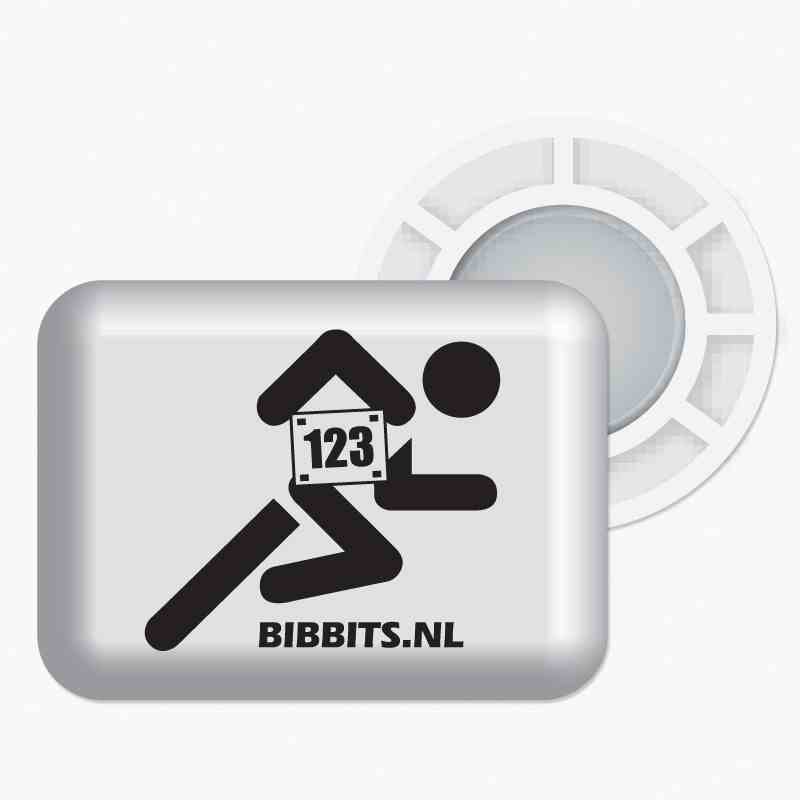BibBits magnesy - biegacz biały