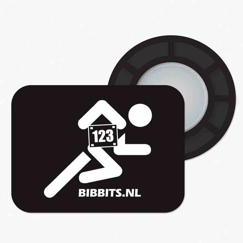 BibBits magnesy - biegacz czarny