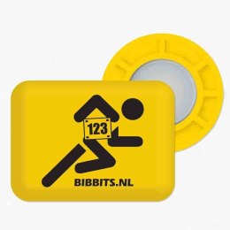 BibBits magnesy - biegacz żółty