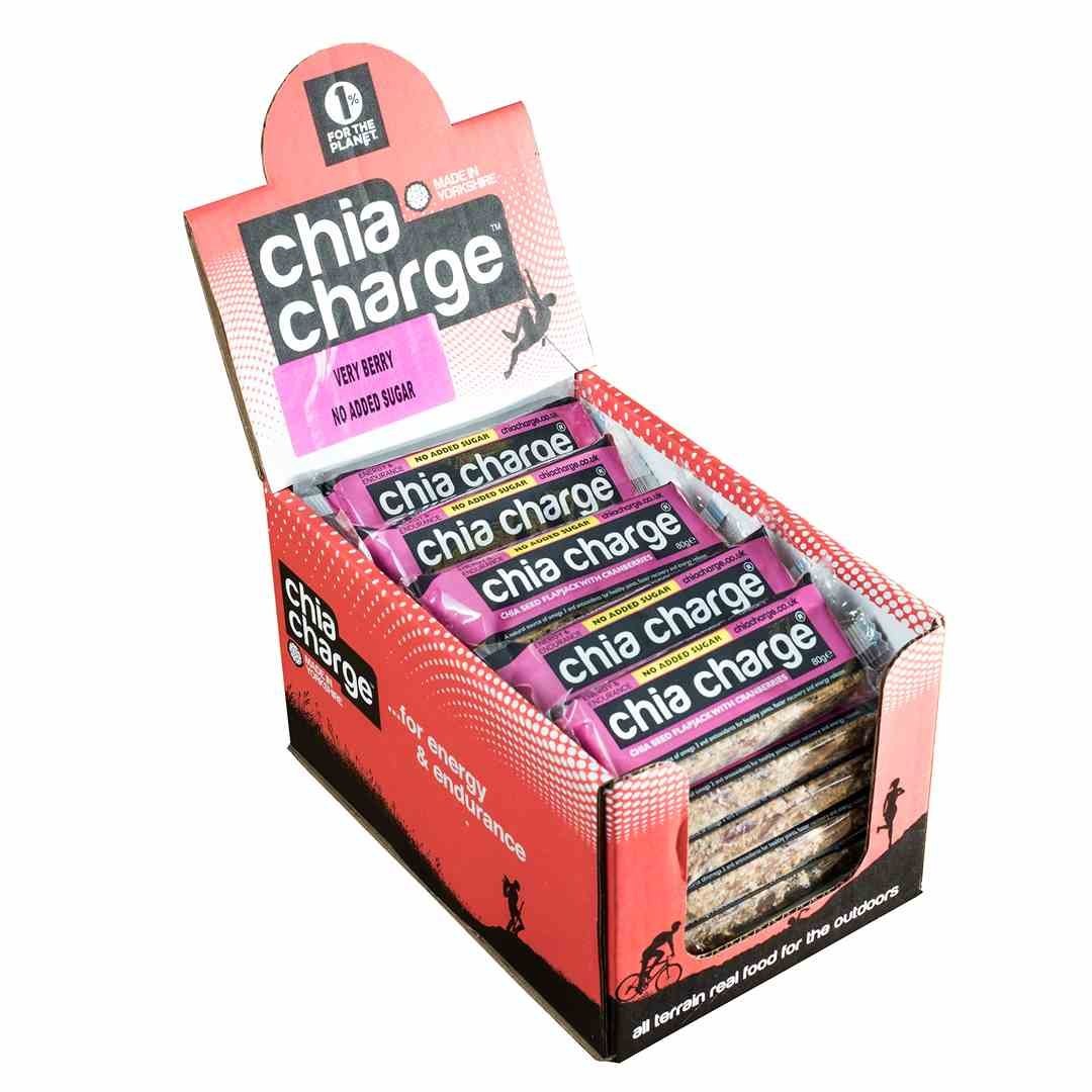 Chia Charge Berry Flapjack - baton energetyczny żurawinowy z nasionami chia 80g Chia Charge Berry Flapjack - baton energetyczny żurawinowy z nasionami chia 80g