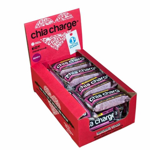 Chia Charge Mini Berry Flapjack - baton energetyczny żurawinowy z nasionami chia 30g Chia Charge Mini Berry Flapjack - baton energetyczny żurawinowy z nasionami chia 30g