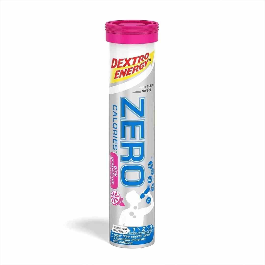 Dextro Energy Zero Calories Pink Grapefruit różowy grejpfrut z kofeiną tuba 20 x 4 g Dextro Energy Zero Calories Pink Grapefruit różowy grejpfrut z kofeiną tuba 20 x 4 g