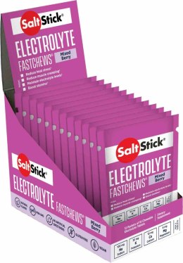 SaltStick Electrylote FastChews Mixed Berry pastylki do ssania z elektrolitami o smaku malinowo-jagodowym saszetka 10 szt.
