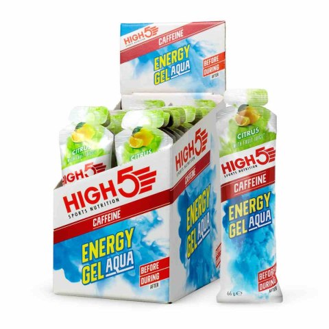 High5 Energy Gel Aqua Caffeine Citrus płynny żel energetyczny z kofeiną o smaku cytrusowym 66 g