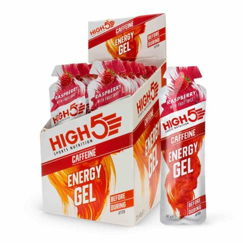 High5 Energy Gel Caffeine Raspberry żel energetyczny z kofeiną o smaku malinowym 40 g