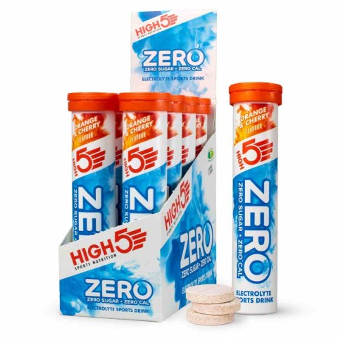 High5 Zero Electrolyte Sports Drink Orange & Cherry napój z elektrolitami o smaku pomarańczowo-wiśniowym 20 x 4 g