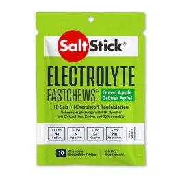 SaltStick Electrylote FastChews Green Apple pastylki z elektrolitami o smaku jabłkowym saszetka 10 szt.