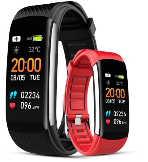 Smartband Giewont Fit&GO Duo GW200-1 - Black + Pasek Alert Red Smartband Giewont Fit&GO Duo GW200-1 - Black + Pasek Alert Red