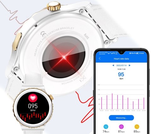 Smartwatch Damski Rubicon RNCE92 PRO White/2 x Pasek SMARUB171 Smartwatch Damski Rubicon RNCE92 PRO White/2 x Pasek SMARUB171