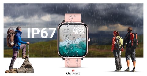 Smartwatch Giewont Dynamic SmartCall GW230-1 - Rose Gold/Powder Pink Smartwatch Giewont Dynamic SmartCall GW230-1 - Rose Gold/Powder Pink