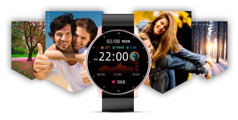 Smartwatch Giewont Sport Around GW120-3 - Rose Gold/Black Effect Smartwatch Giewont Sport Around GW120-3 - Rose Gold/Black Effect