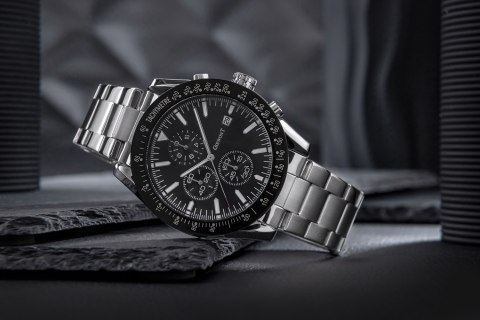 Zegarek Męski Giewont PrimeChrono GW8620-1 Chronograf Silver/Black Zegarek Męski Giewont PrimeChrono GW8620-1 Chronograf Silver/Black