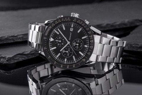 Zegarek Męski Giewont PrimeChrono GW8620-1 Chronograf Silver/Black Zegarek Męski Giewont PrimeChrono GW8620-1 Chronograf Silver/Black