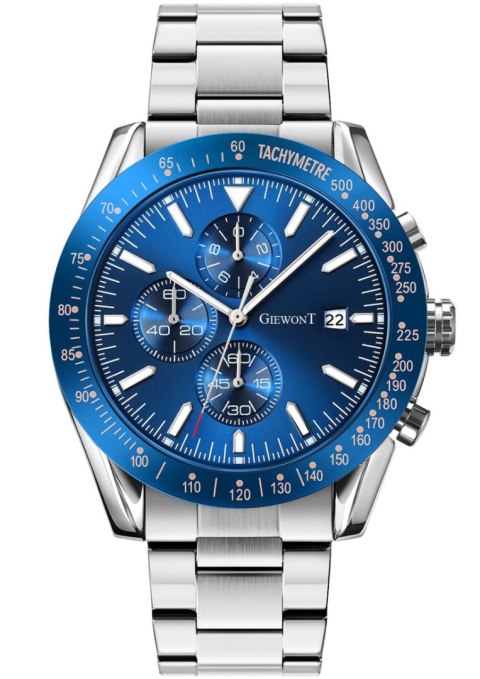 Zegarek Męski Giewont PrimeChrono GW8620-2 Chronograf Silver/Blue Zegarek Męski Giewont PrimeChrono GW8620-2 Chronograf Silver/Blue