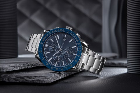 Zegarek Męski Giewont PrimeChrono GW8620-2 Chronograf Silver/Blue Zegarek Męski Giewont PrimeChrono GW8620-2 Chronograf Silver/Blue