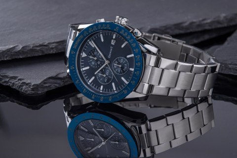 Zegarek Męski Giewont PrimeChrono GW8620-2 Chronograf Silver/Blue Zegarek Męski Giewont PrimeChrono GW8620-2 Chronograf Silver/Blue