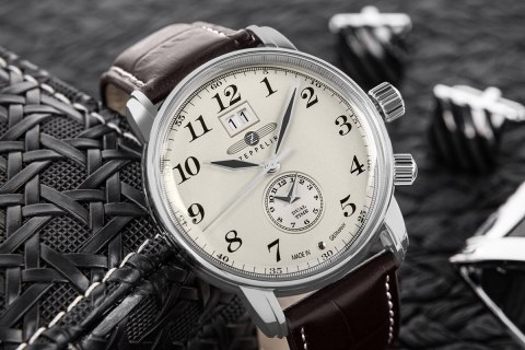 Zegarek Męski ZEPPELIN LZ127 Graf Zeppelin Dual Time 7644-5 + BOX Zegarek Męski ZEPPELIN LZ127 Graf Zeppelin Dual Time 7644-5 + BOX