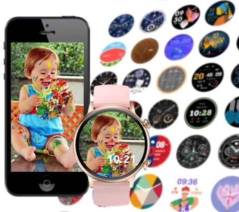 Smartwatch Damski RUBICON RNCF09 Rose Gold/Pink SMARUB234 Smartwatch Damski RUBICON RNCF09 Rose Gold/Pink SMARUB234