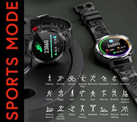 Smartwatch Męski RUBICON RNCF08 Black/Moro SMARUB232 Smartwatch Męski RUBICON RNCF08 Black/Moro SMARUB232