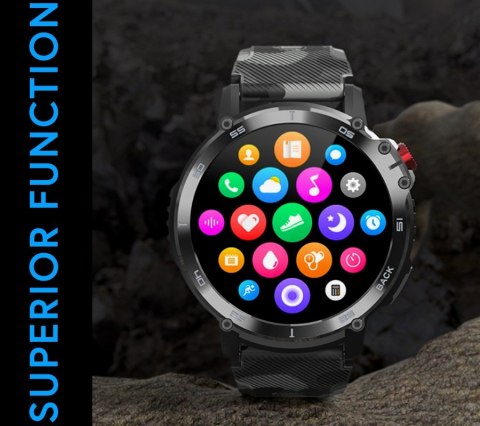 Smartwatch Męski RUBICON RNCF08 Black/Moro SMARUB232 Smartwatch Męski RUBICON RNCF08 Black/Moro SMARUB232