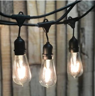 Girlanda ogrodowa 10m 20pkt + 20szt żarówka 4W ST64 E27 4000K barwa neutralna