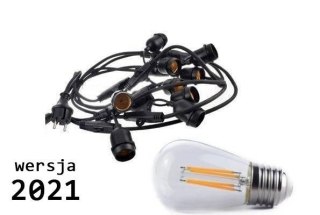 Girlanda ogrodowa LED 10 m z żarówkami 10 szt retro 4W ST45 E27 2800K