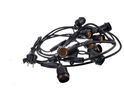 Girlanda ogrodowa żarówkowa łańcuch 20m 20pkt oprawa do żarówek E27