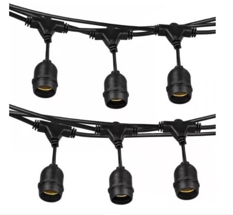 Girlanda świetlna LED 10m z żarówkami LED filament 10szt 6W A60 E27 2300K - zestaw