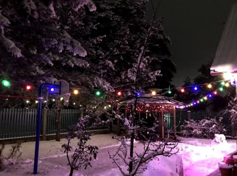 Girlanda świetlna łańcuch RGBW 12W 10m 20 żarówek G50 sterowalna