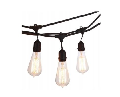 Girlanda świetlna ogrodowa na taras balkon 20 metrów 40pkt 40szt żarówki 4W 4000K barwa neutralna