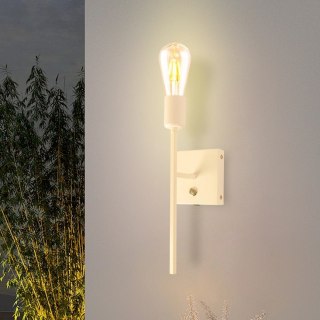 Kinkiet Ścienny LED E27 biały Loft Metalowy z USB Bezprzewodowy