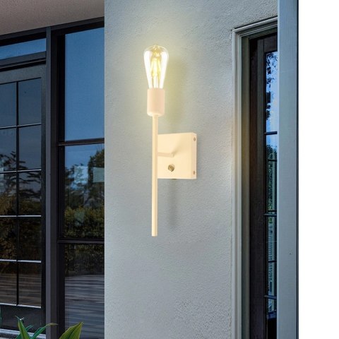 Kinkiet Ścienny LED E27 biały Loft Metalowy z USB Bezprzewodowy