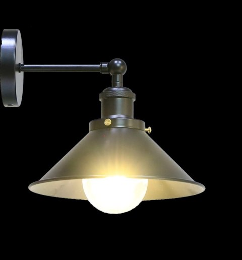 Kinkiet ścienny lampa na E27 czarna Retro metalowa