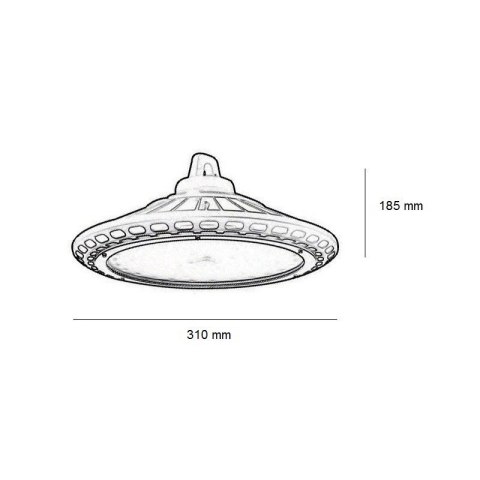Lampa High Bay UFO LED magazynowa 100W 5700K 12000lm