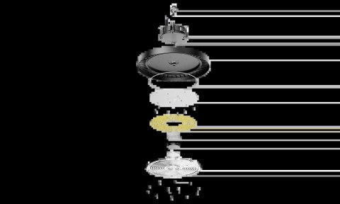 Lampa magazynowa oprawa przemysłowa led High Bay UFO regulowane ściemnianie 100W 5000K 15000lm IP65