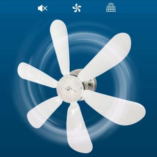 Lampa LED wentylator przenośny z pilotem z regulacją jasności światła USB