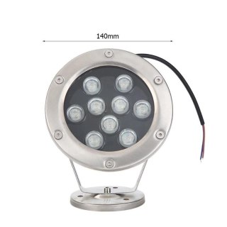 Lampa basenowa fontannowa LED 9W Red IP65