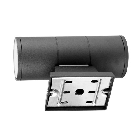 Lampa elewacyjna natynkowa punktowa kinkiet czarna 2x3W 1200lm IP65 Kąt świecenia: 45 °