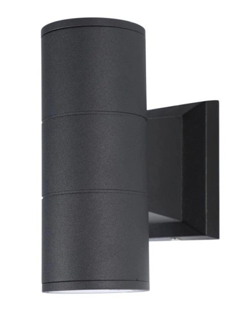 Lampa elewacyjna natynkowa punktowa kinkiet czarna 2x6W 1200lm IP65 Kąt świecenia: 45 °