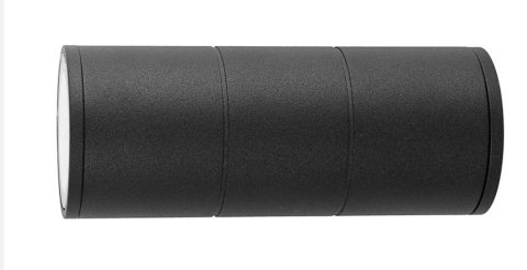 Lampa elewacyjna natynkowa punktowa kinkiet czarna 2x6W 1200lm IP65 Kąt świecenia: 45 °