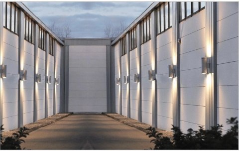 Lampa elewacyjna natynkowa punktowa kinkiet czarna 2x6W 1200lm IP65 Kąt świecenia: 45 °