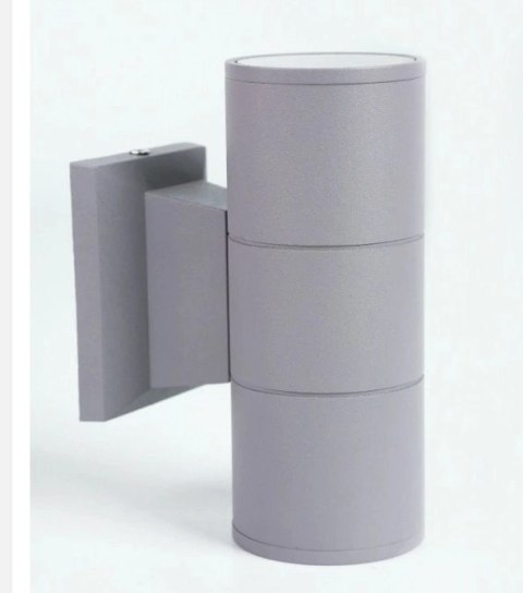 Lampa elewacyjna natynkowa punktowa kinkiet szara 2x9W 3000K 1800lm IP65 Kąt 45 °