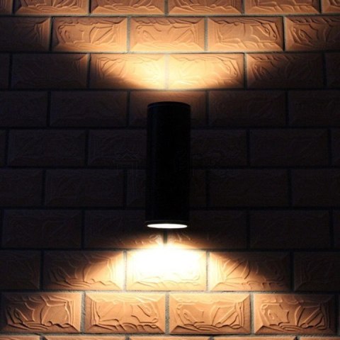 Lampa elewacyjna natynkowa punktowa kinkiet szara 2x9W 3000K 1800lm IP65 Kąt 45 °