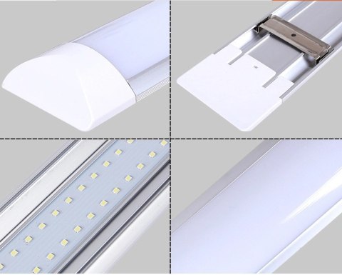 Lampa liniowa płaska batten light LED 40W 120cm 3040lm 6500K kąt świecenia 180°