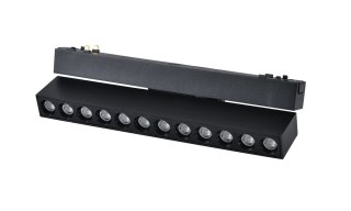 Lampa magnetyczna LED 12W 6000K szynowa liniowa czarna 48V