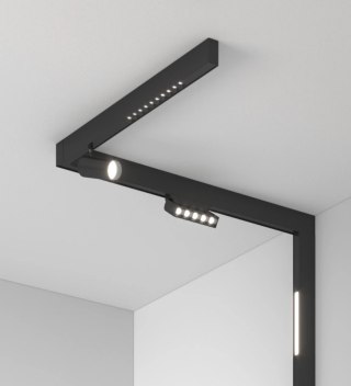 Lampa magnetyczna LED 12W 6000K szynowa liniowa czarna 48V