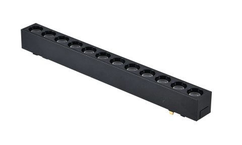 Lampa magnetyczna LED 12W 6000K szynowa liniowa czarna 48V