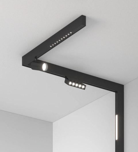 Lampa magnetyczna LED 12W 6000K szynowa liniowa czarna 48V