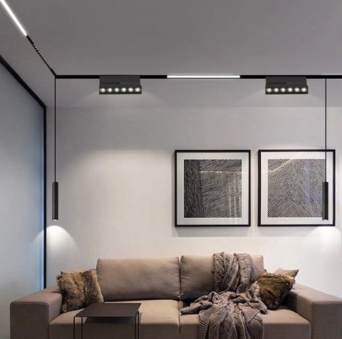 Lampa magnetyczna LED 6W 4000K szynowa liniowa czarna